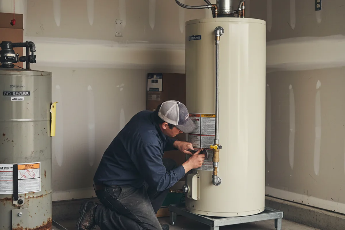 Water heater and shutoff valve replacement in Moody AFB